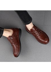 100% Genuine Leather Men's Casual Shoes Best Quality Business Formal Shoes 2019