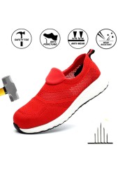 Safety shoes men's puncture-proof old security safety shoes summer breathable work shoes women safety shoes men's work shoes