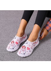 Women Comfortable Sneakers Casual Shoes Cartoon Nurse Print Women Sneakers Breathable Flat Shoes Zapatillas Mujer