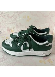 أحذية Harajuku Zapatillas Mujer رياضية ربيعية لعام 2022 ملابس خروج رائعة أحذية رياضية غير رسمية خضراء أنيقة للسيدات أحذية فلكنة