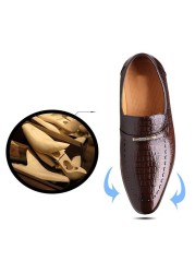 2021 new men's casual shoes classic low-cut embossed leather shoes comfortable business dress shoes man loafers plus size 38-48