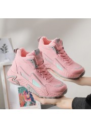 Women Sneakers Comfortable Non-slip Walking Shoes Woman Chunky Fashion Lace Up Luminous Women Vulcanized Shoes 2022 Spring