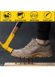 Safety insurance shoes men deodorant anti-puncture steel toe cap insulated electric safe wear-resistant winter work shoes