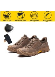 Safety shoes men deodorant anti-puncture steel toe cap insulated electric safe wear-resistant winter work shoes