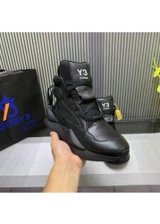 European and American fashion leisure men's leather shoes personality KGDB Y3 high-help shoes leather shoes women's sports shoes