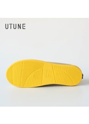 UTUNE Insoles with Removable Sole Home Shoes Insoles Waterproof Silent for Walking Dual Purpose Shoes Flat Shoes TPR EVA