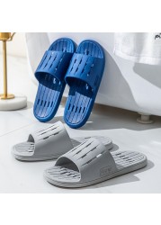 Bathroom Leakage Slippers Women Summer Indoor Bath Non-slip Quick-drying Shoes Couples Home Wear-resistant Sandals Slippers