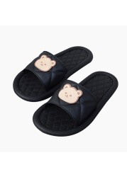 Summer Women Men Slippers Indoor Bathroom Thickened Platform Non-slip Home Couple Cloud Sandals Cartoon Flip Flops Bear Beach Shoes