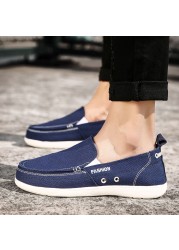 Men's Canvas Shoes Breathable Casual Shoes Luxury Brand Men Loafers Lightweight Boat Shoes Designer Vulcanize Shoes Sneakers