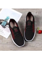 Sneakers Women Running Casual Fit Simple Design Mesh Material Round Toe Cap 3 Colors 7 Sizes To Choose