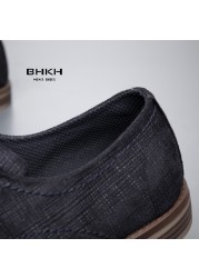 BHKH Men's Casual Shoes 2022 Autumn Fashion Leisure Walking Shoes Lace-up Classic Men Shoes New Men's Casual Shoes