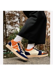 Men Casual Shoes Lace Up Board Shoes Thick Bottom Men's Casual Shoes Sneakers Students Sports Shoes Ulzzang Style Men Shoes