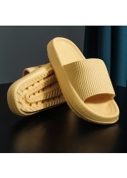 Rimocy Thick Sole Home Women Slippers Soft Summer Slides Non-slip Woman Flat Heel Comfortable Sandals Flip Flops Female