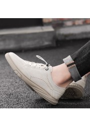 Men's Suede Sneakers, Comfortable Breathable Sneakers, Fashion Loafers