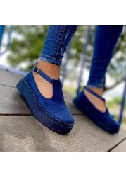 2022 ladies flat shoes summer mid heel platform sandals vulcanized shoes spring and autumn lightweight comfortable casual shoes