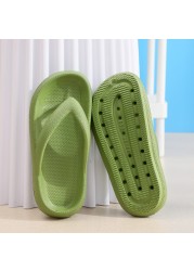 lucifer indoor slippers women 2022 summer non-slip thick bottom flip flops flat woman with cloud platform slippers women shoes