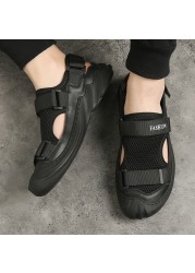 2022 Summer Fashion Men's Sandals Sport Non-Slip Slippers Casual Beach Shoes Breathable Mesh Fashion Black Men's Shoes