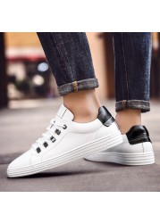 Men's shoes leather casual spring sneakers men 2021 new lace-up British style shoes fashion sneakers