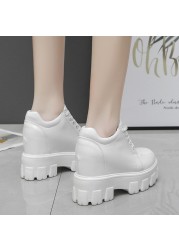 Rimocy Platform Chunky Ankle Boots For Women Height Increasing Thick Sole Gothic Shoes Woman Punk Style Patent Leather Socks