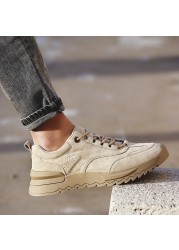 Men's Casual Leather Shoes Comfortable and Fashionable Sneakers Spring 2021