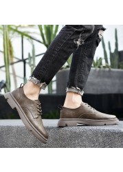 Flat /5 Cm Men's Casual Shoes Genuine Leather Lift Men Men Shoes Elevator Shoes Height Increase Shoes for Men Business Fashion