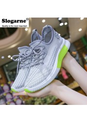 Women Vulcanized Sneakers Weave Mesh Platform Shoes Ladies Spring Autumn Trend Chunky Sneakers Flats Women Casual Sneakers