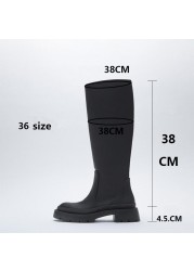 Women Long Boots Autumn Winter Knee High Boots Fashion Boots Female Boots Thigh High Boots Leather Knee High Motorcycle Boots