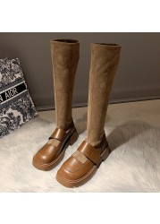 Stretch over the knee boots increased round toe women's boots autumn and winter casual sexy long boots 35-40 women's high boots