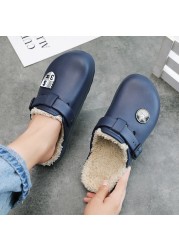 Slides for Men Indoor Slippers Home Cotton Shoes Winter Indoor Slippers Designer Sandals Women Luxury 2021 Slides for Men