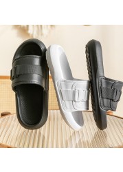 lucifer soft sole home slippers fashion women buckle thick platform sandal woman 2022 summer non-slip flip flops