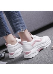 Women Sneakers 2021 Fashion Casual Shoes Comfortable Breathable White Flats Platform Female Sneakers Chaussure Femme