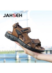 Classic Brand Mens Sandals Summer Genuine Leather Sandals Men Outdoor Lightweight Sandal Holiday Fashion Shoes For Men