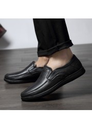 Genuine leather men loafers dress shoes slip on male casual shoes man wedding party driving moccasins shoes plus size