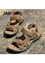 Hot Sale New Fashion Summer Leisure Beach Men Shoes High Quality Genuine Leather Sandals Big Yards Men Sandals Size 38-48