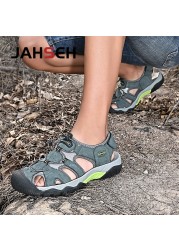 Summer New Outdoor Genuine Leather Men's Casual Sandals High Quality Brand Beach Shoes Fashion Water Shoes Walking Footwear