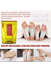 ILHO Ginger Wormwood Detox Foot Patches Deep Cleansing Foot Sticker Anti Swelling Body Detox Detoxification Feet Pad 100-30pcs