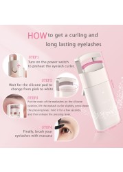 ANLAN Electric Heated Eyelashes Curler Long Lasting Curl Electric Eye Lash Perm Eyelashes Clip Eyelash Curler Device Makeup Tools