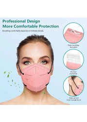 Morandi KN95 Mask ffp2necce 5 Layers FFP 2 Mascarillas FPP2 homology ada KN95 High Quality Mouth Face Mask Health Protection Mask