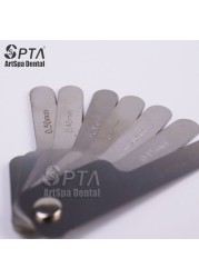 Dental Proximal Interval Measuring Ruler Measuring Dentist Gap Dental Stainless Steel Reciprocating IPR Orthodontic System Autoclave