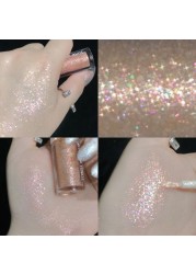 12 Colors Liquid Eyeshadow Highlight Sequins Glitter Eye Shadow Pearlescent Lying Silkworm Waterproof Lasting Shiny Eye Cosmetics