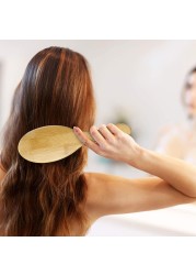 Boar Bristle Hair Brush Scalp Paddle Oval Gasbag Massage Comb Anti-static Natural Beech Wooden Handle Hairbrush Styling Tool