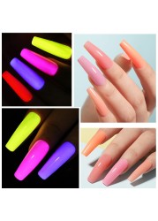 ur sugar 7.5ml luminous gel nail polish glow in the dark color semi permanent soak off uv varnish gel fluorescent nails art