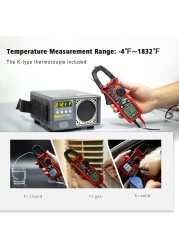 KAIWEETS AC DC Digital Clamp Meter Multimeter Penza Ampremetrica True RMS High Precision Capacitance NCV Ohm Hz Tester