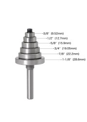 Rabbit Router Bit with 6 Bearings Set-1/4" Shank 6mm Shank Woodworking Cutter Tenon Cutter for Woodworking Tools