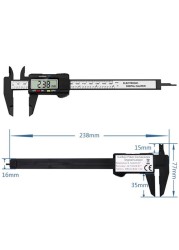 الرقمية الورنية الفرجار 100 مللي متر 150 مللي متر LCD الإلكترونية ألياف الكربون مقياس الارتفاع ميكرومتر أداة قياس أدوات النجارة
