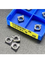 CCGT060202 CCGT060204 CCMT060208 AK HO1 Carbide Insert CCGT09T304 CCGT09T308 CCGT120402 Aluminum Turning CNC Cutting Tool CCGT