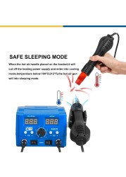 2 in 1 Hot Air Gun Soldering Soldering Station Soldering Iron LED Digital Display Hair Dryer Welding Soldering Tool by PROSTORMER