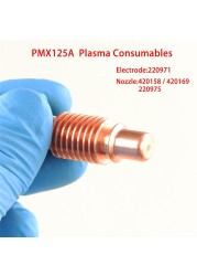 PMX125A Plasma Cutting Consumables Nozzle 420158 420169 220975 Electrode 220971