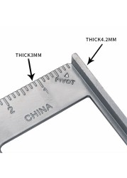 7 Inch Triangular Ruler 90 Degree Square Ruler Carpenter Measuring Tool Angle Protractor