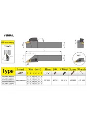 Kakarot External Turning Tool Holder MVJNR2020K16 MVJNR1616K16 MVJNR2525M16 VNMG160408 Carbide Inserts MVJNR Lathe Cutting Tools